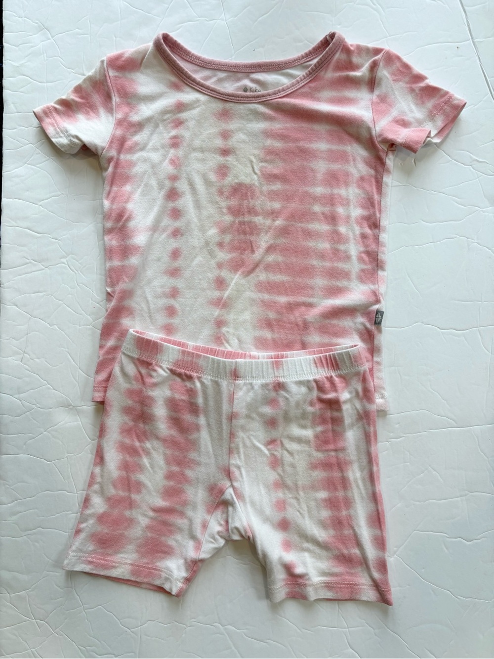 Kyte Baby Pink Riptide Short Sleeve & Shorts Bamboo Pajama Set 2T